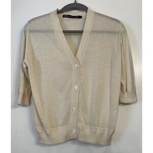 Nico Nicholson & Nicholson Anthropologie cardigan Cream Cardigan Japan Sz 38